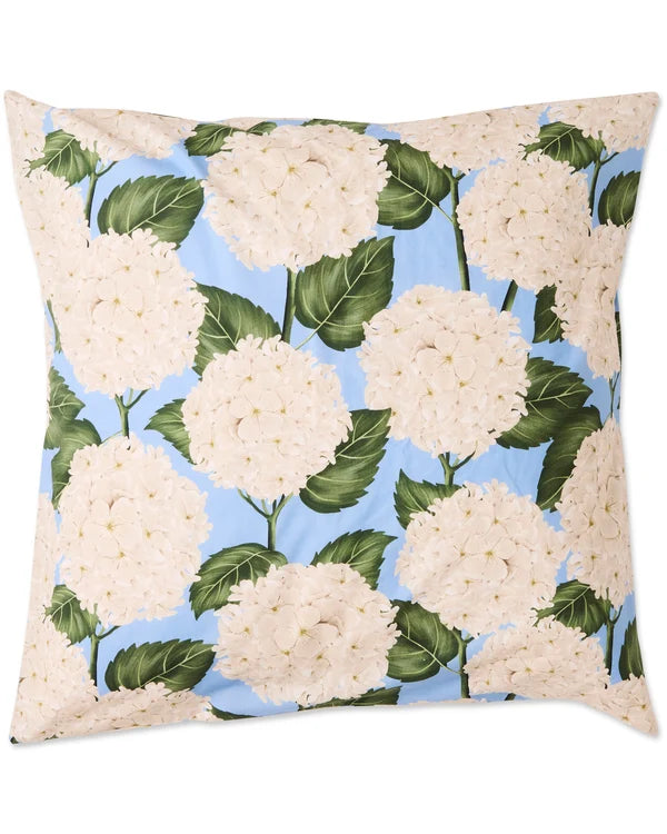 Kip & Co Hydrangea Blue Organic Cotton European Pillow Case Set 2