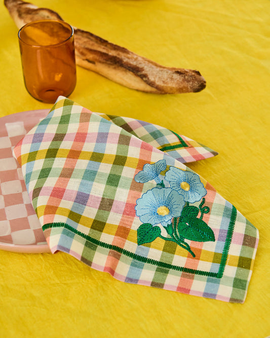 Kip & Co Sweet Flowers Embroidered 4P Napkin Set