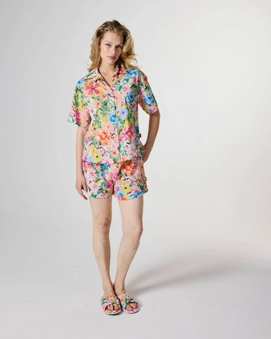 Kip & Co Alfresco Adult Organic Cotton Short Sleeve & Short Pyjama Set