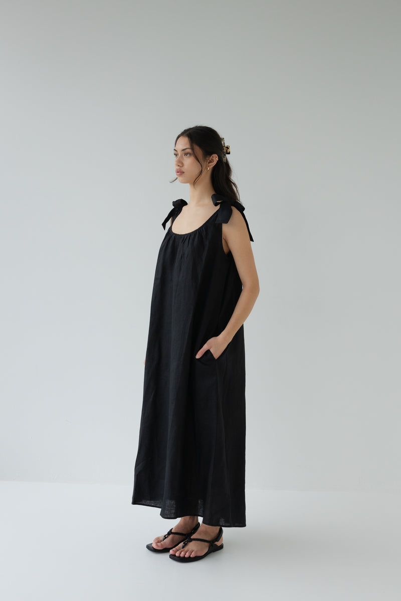 Sophie Bows Dress - Black