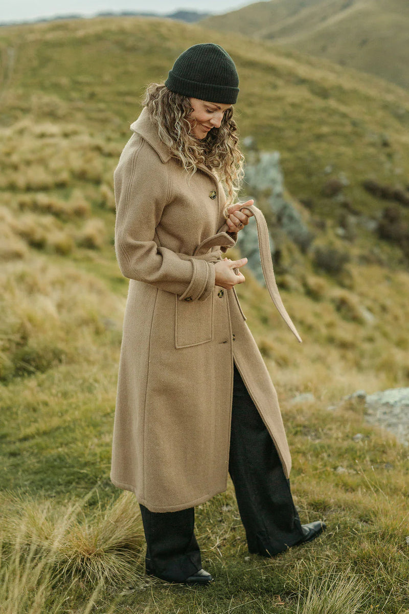 Ater Elgin Wool Trench - Camel
