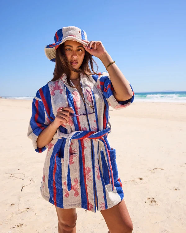 Kip & Co Lobster Fan Club Terry Mini Bath Robe S/M