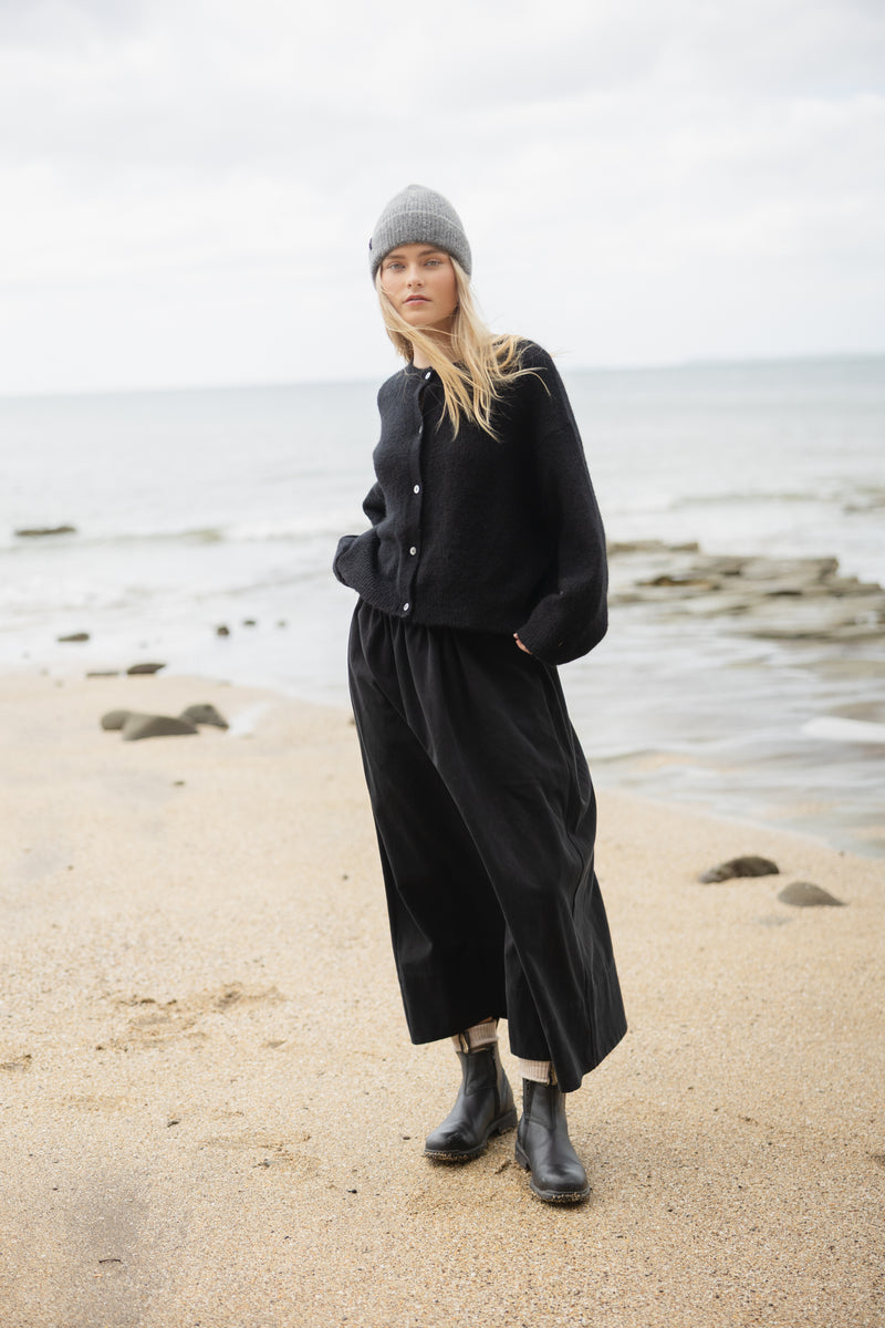 Sophie Alpaca Blend Cardigan - Black