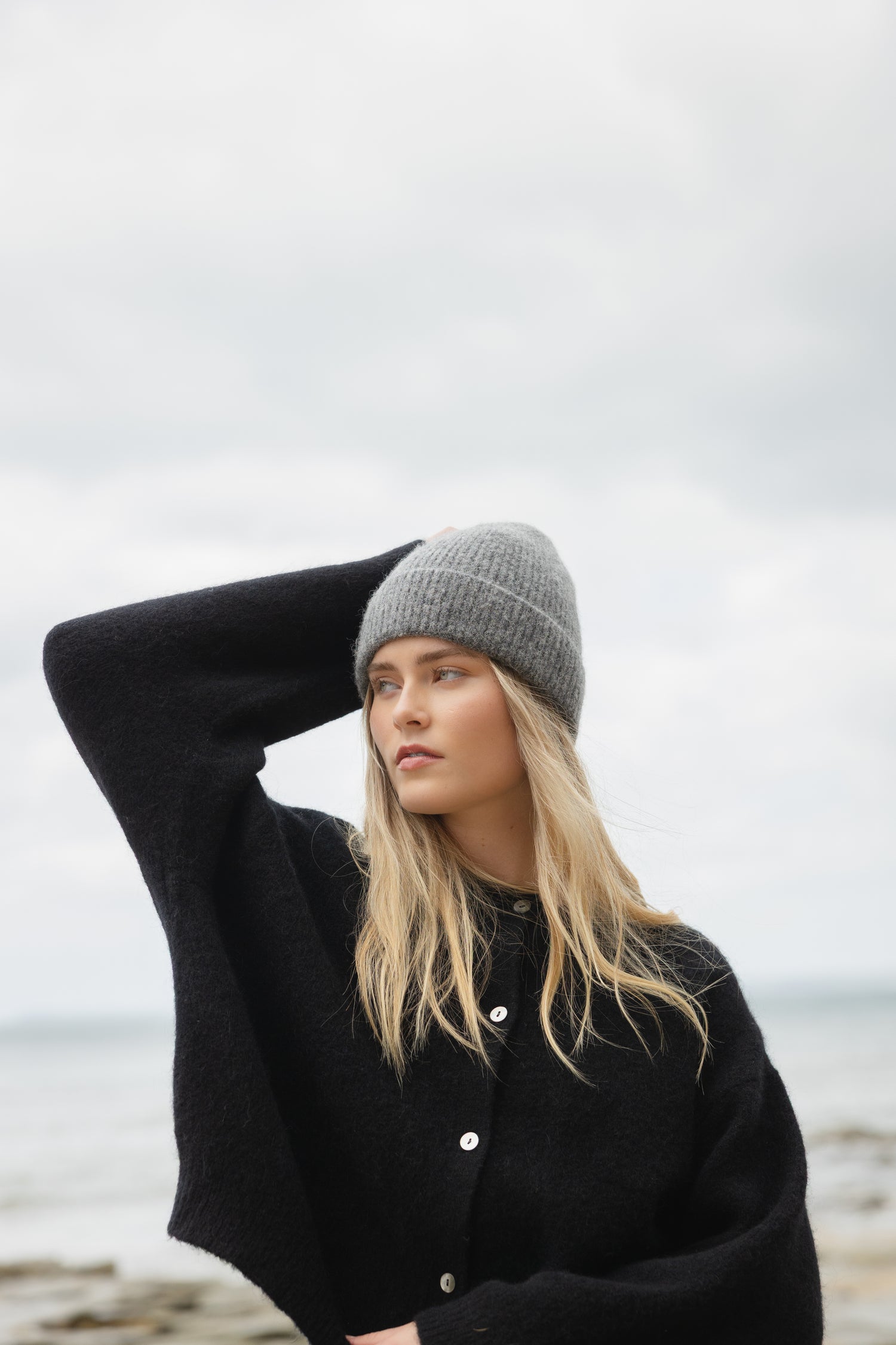 Sophie Alpaca Blend Cardigan - Black