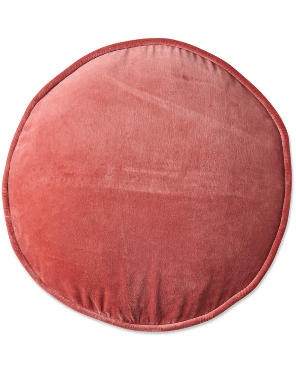 Kip & Co Velvet Pea Cushion - Peach Pie