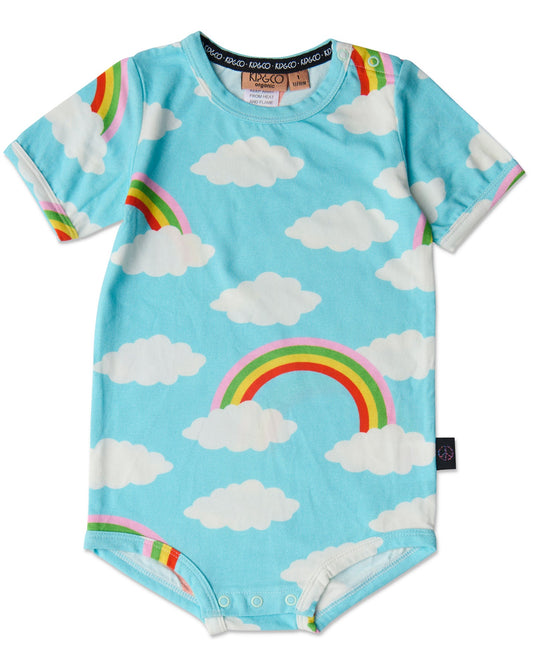 Kip & Co Cloudy Dayz Organic Short Sleeve Romper