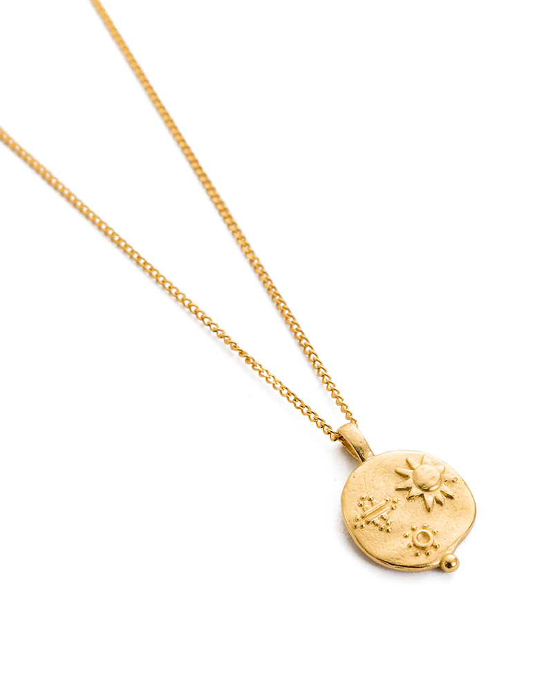 Kirstin Ash Desert Sun Coin Necklace 18k Gold Plate