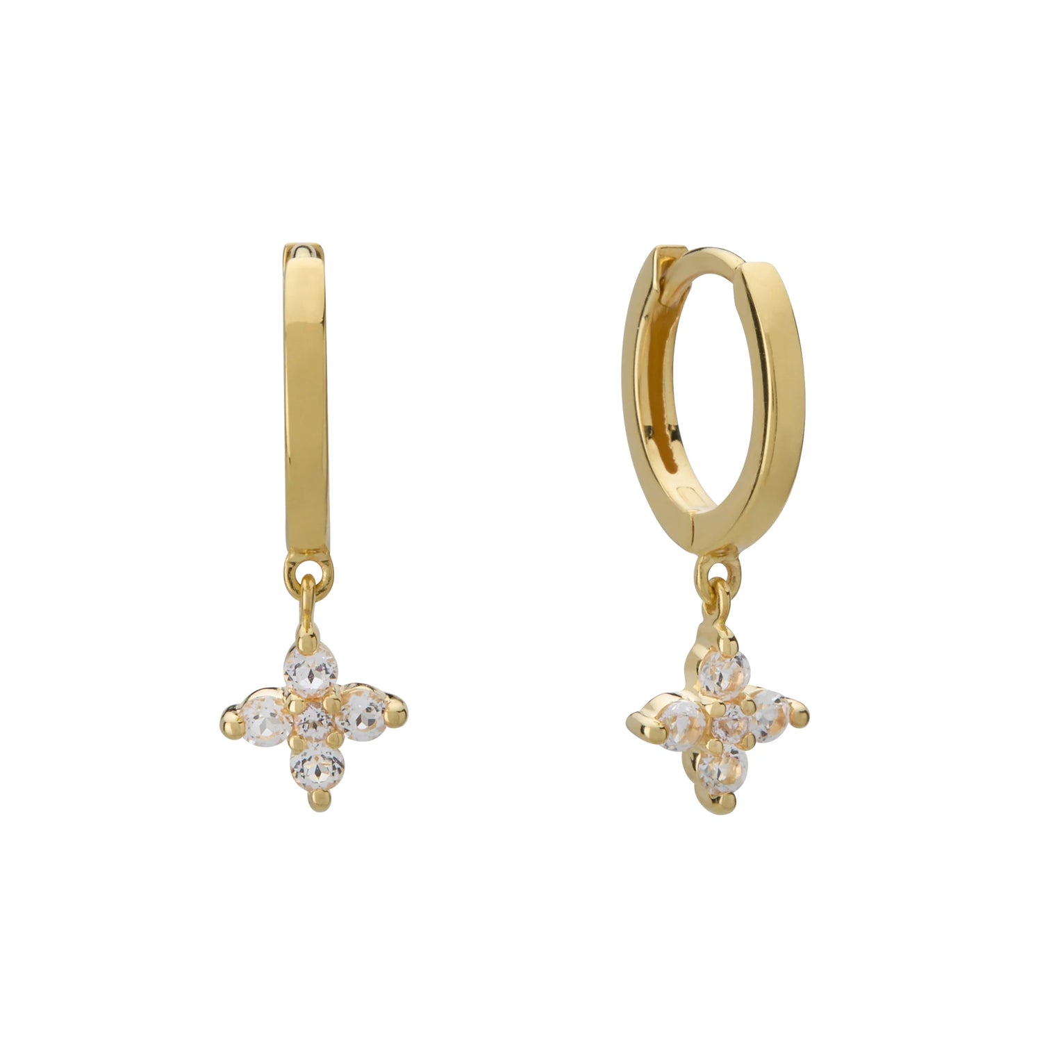 Murkani Clover Huggies 18kt Yellow Gold Plate