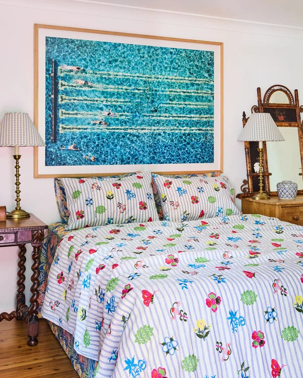 Kip & Co Anna Spiro Malabar Embroidered Linen Quilt Cover King