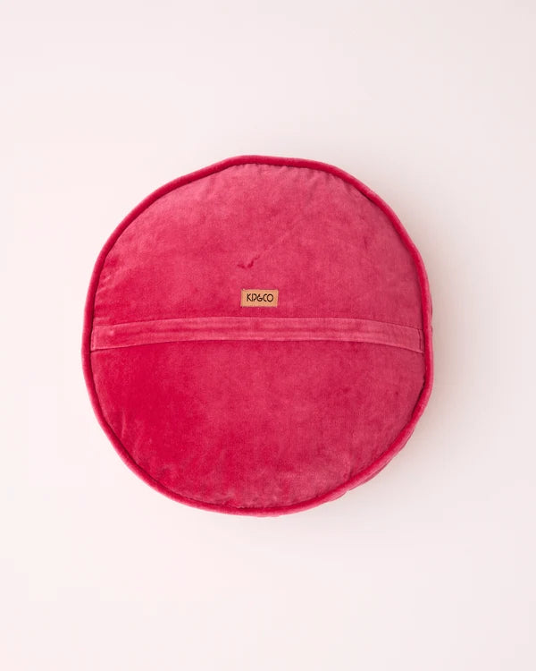 Kip & Co Rhubarb Velvet Pea Cushion