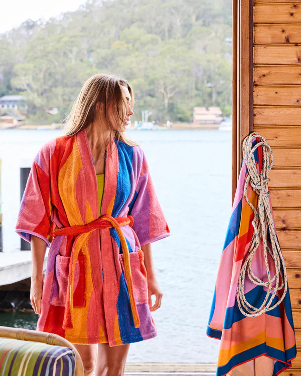 Kip & Co Surfs Up Terry Mini Robe S/M