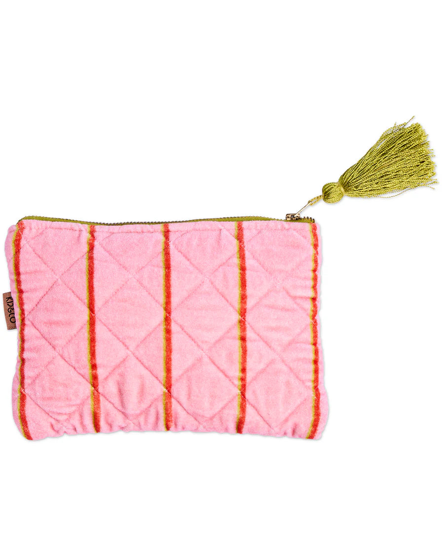 Kip & Co Wategoes Soiree Stripe Velvet Cosmetics Purse