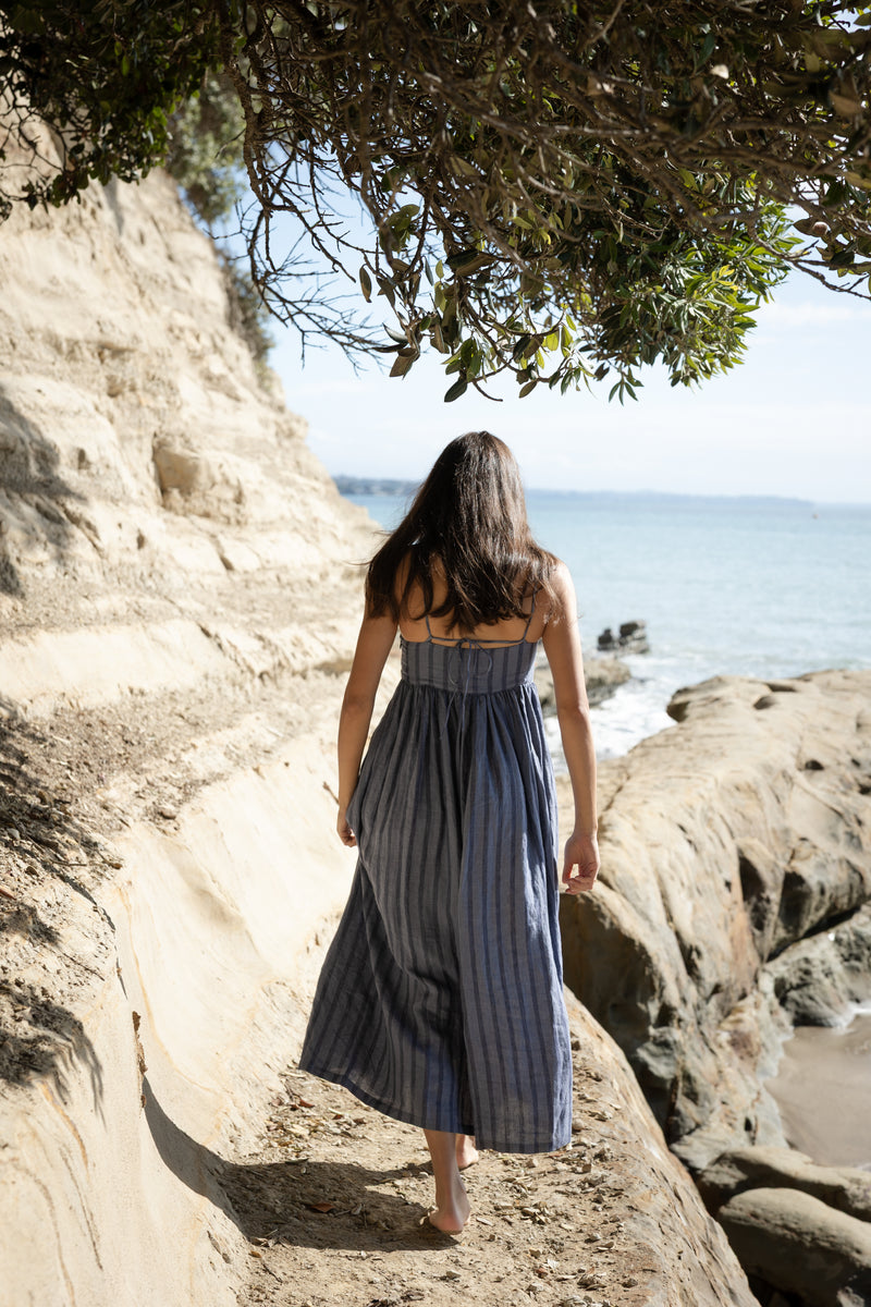 Sophie Go To Dress - Denim Stripe