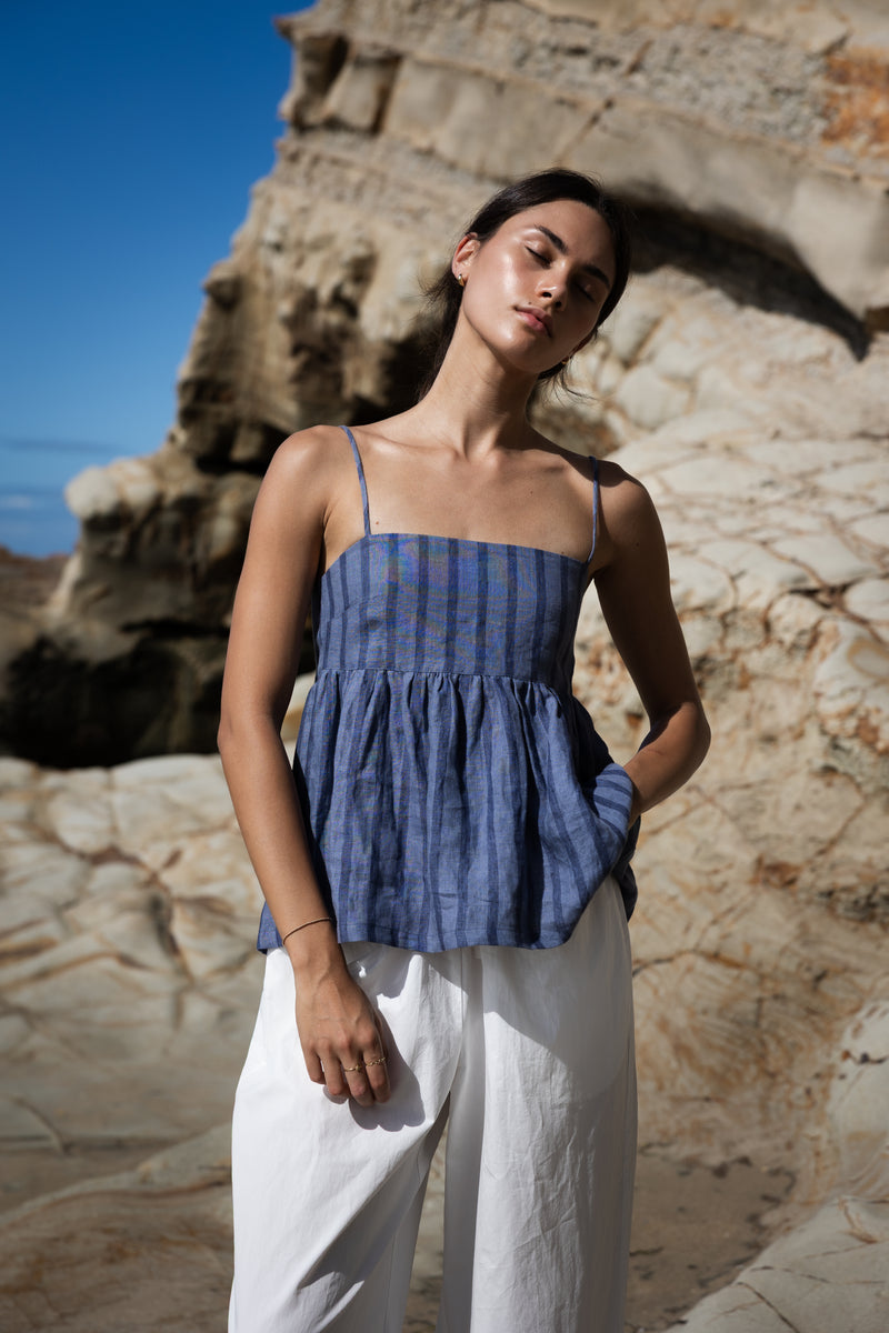 Sophie Go Top - Denim Stripe