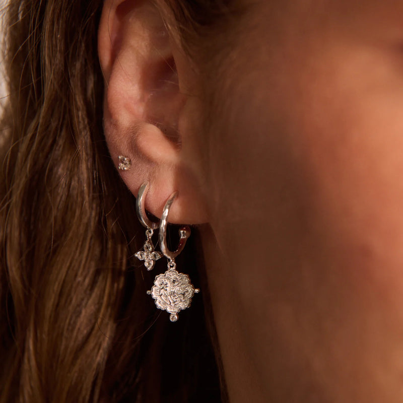 Murkani Loved Always Hoop Earrings in Sterling Silver