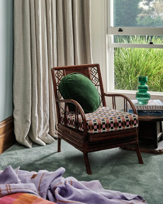 Kip & Co Kombu Green Velvet Pea Cushion