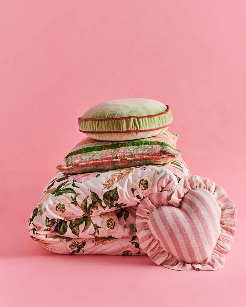 Kip & Co Minted Velvet Pea Cushion