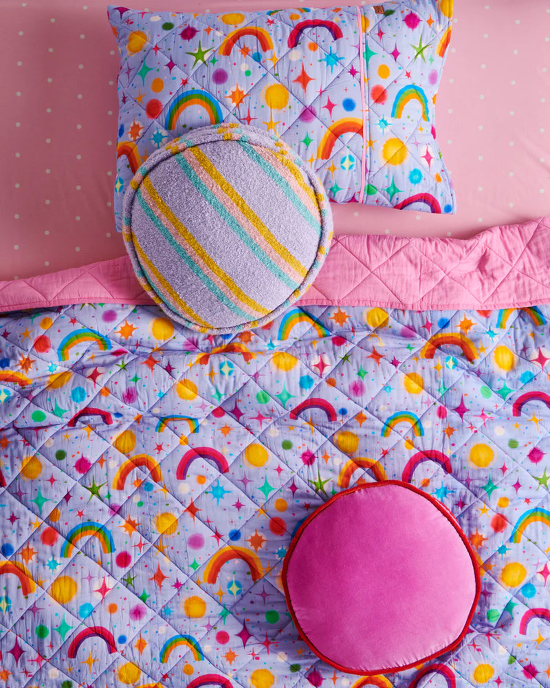 Kip & Co Mirage Stripe Boucle Pea Cushion