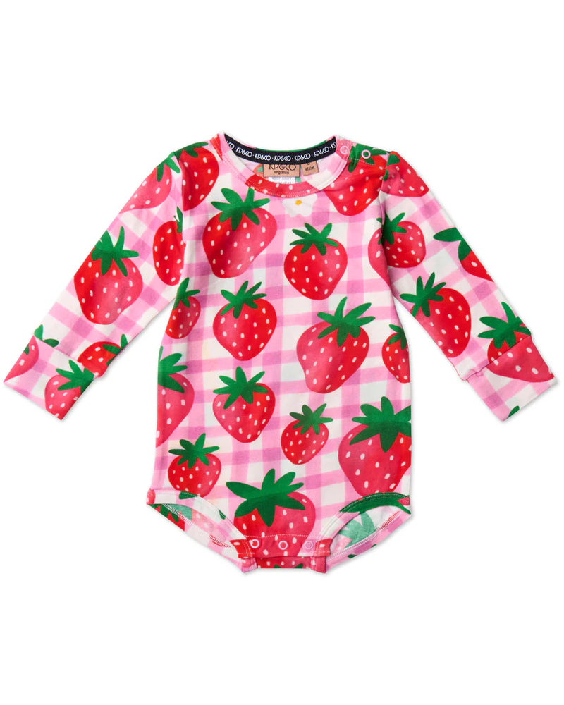 Kip & Co Strawberry Jam Organic Long Sleeve Romper