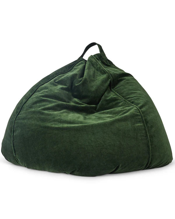 Kip & Co Kombu Green Velvet Beanbag Unfilled