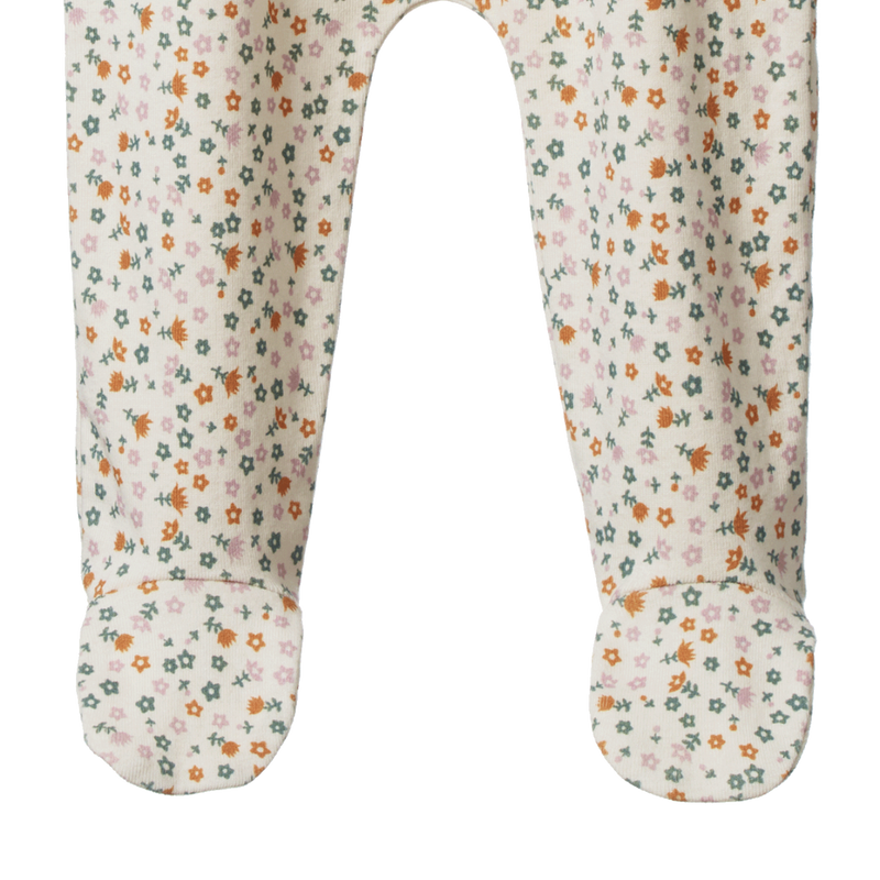 Nature Baby Footed Rompers - Pollyanna Print