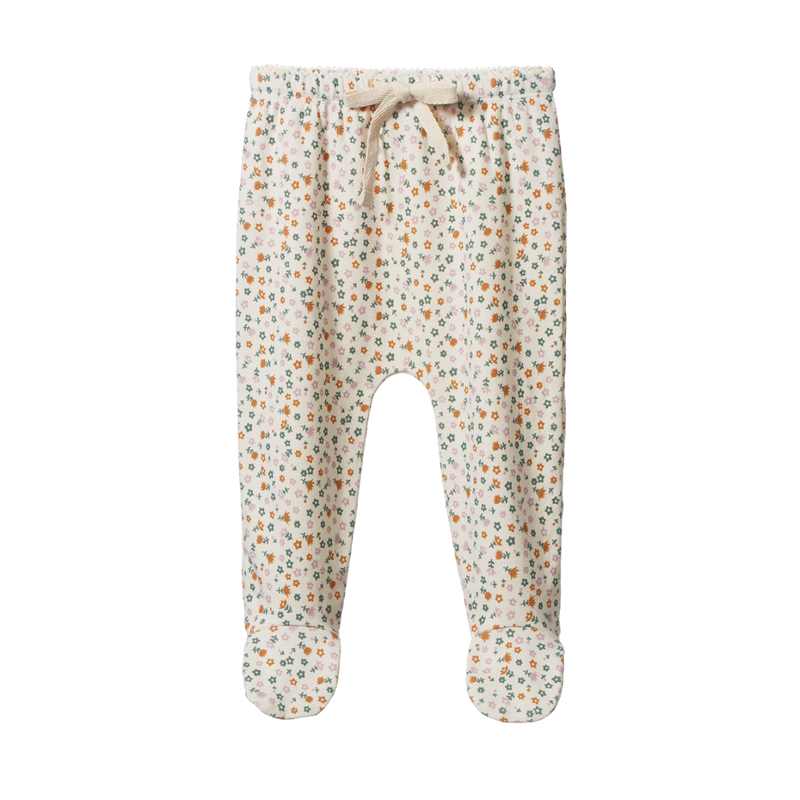 Nature Baby Footed Rompers - Pollyanna Print