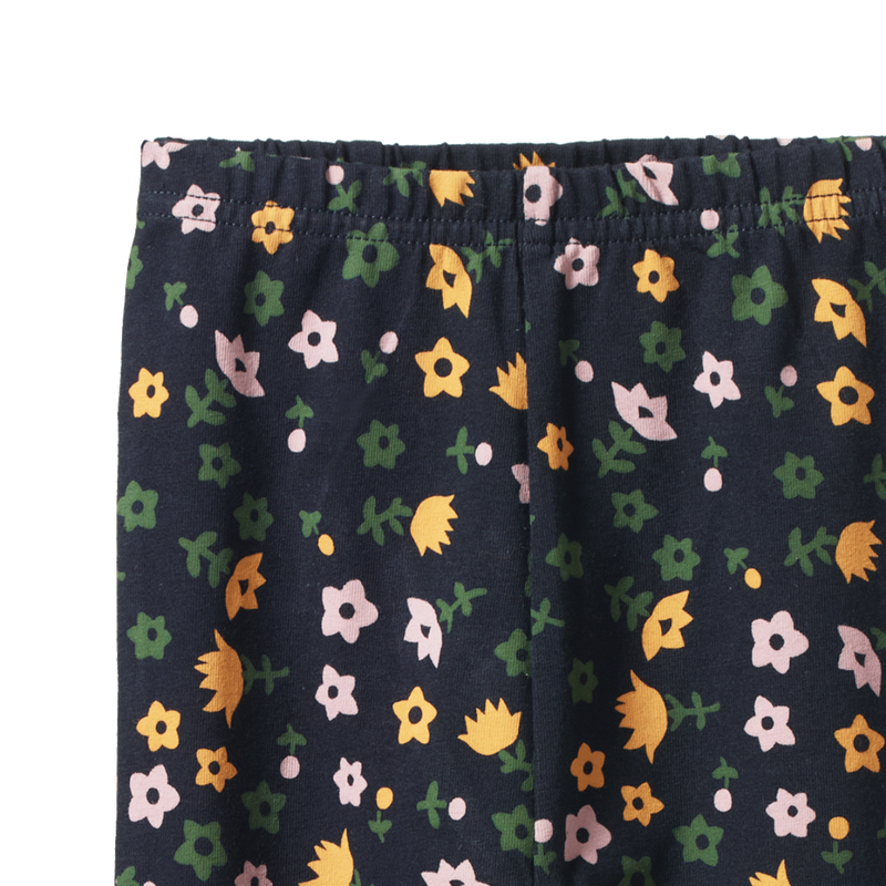 Nature Baby Leggings - Navy Pollyanna Print