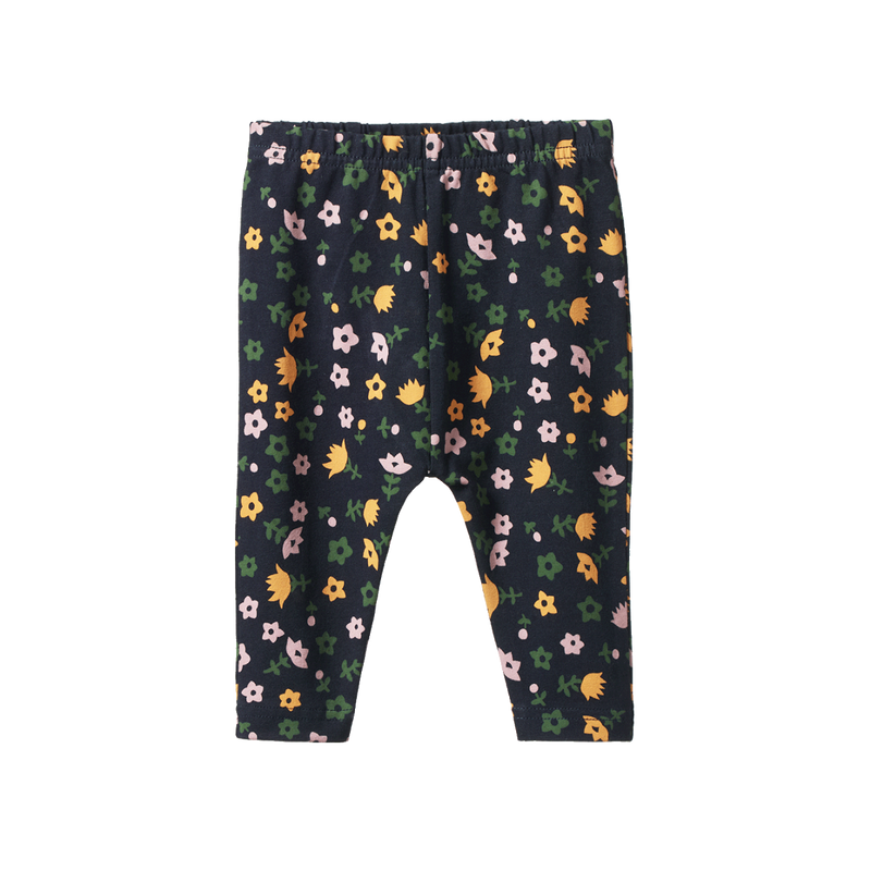 Nature Baby Leggings - Navy Pollyanna Print