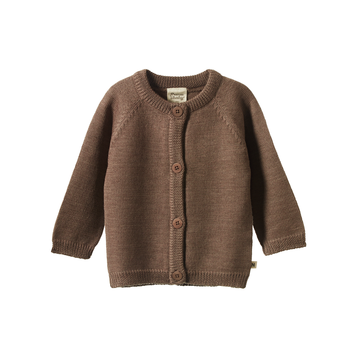 Nature Baby Merino Knit Cardigan - Cub Marl