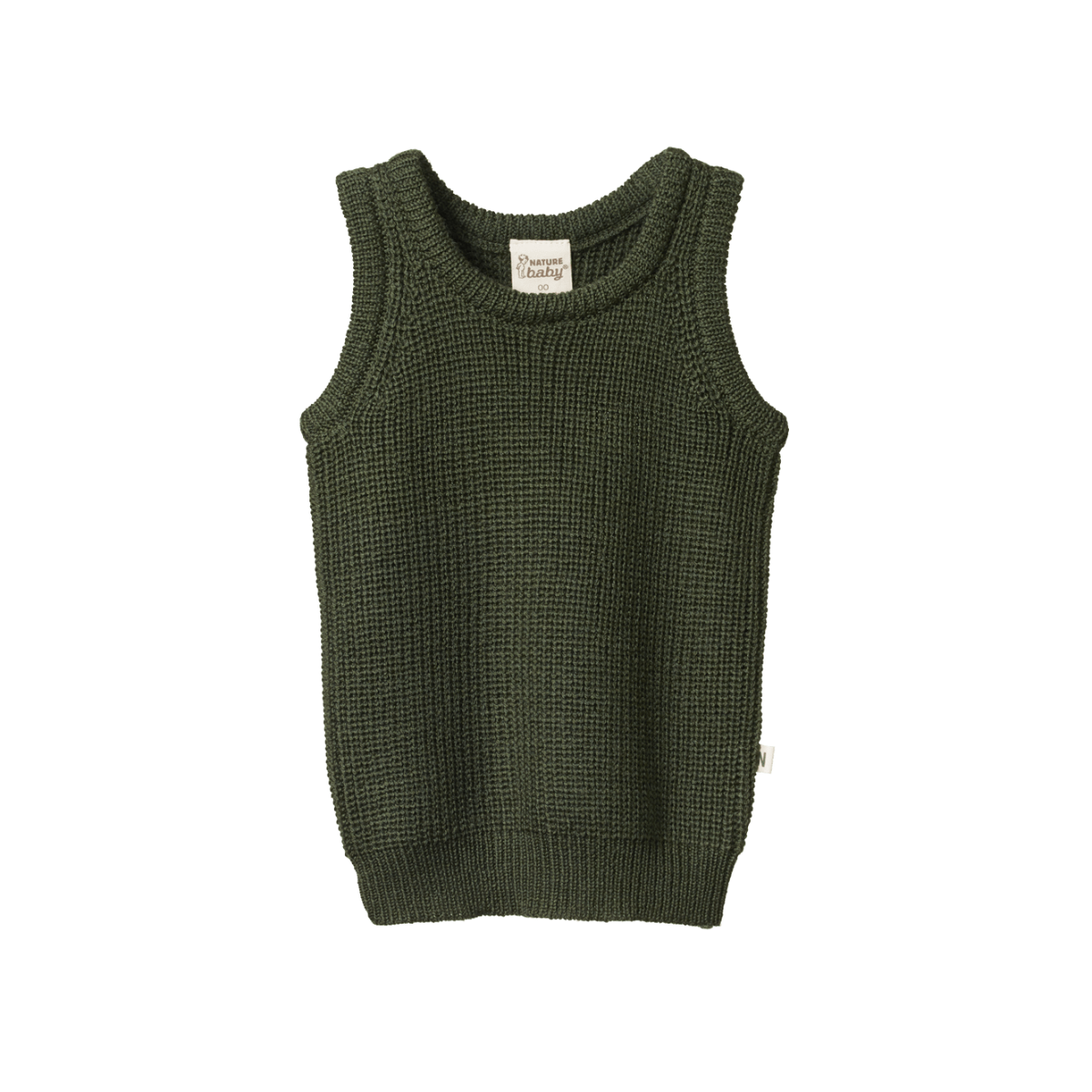 Nature Baby Merino Knit Vest - Thyme Chunky Knit