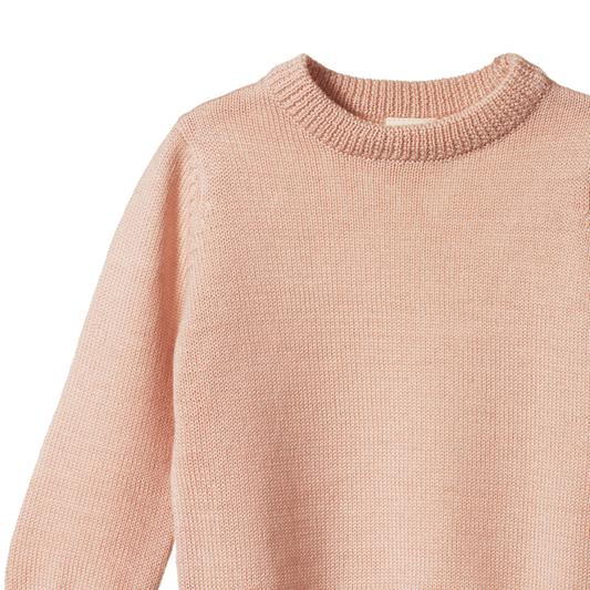 Nature Baby Merino Knit Pullover - Rose Dust