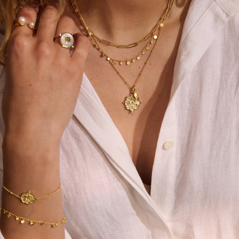 Murkani Loved Always Pendant Large In 18kt Yellow Gold Plate