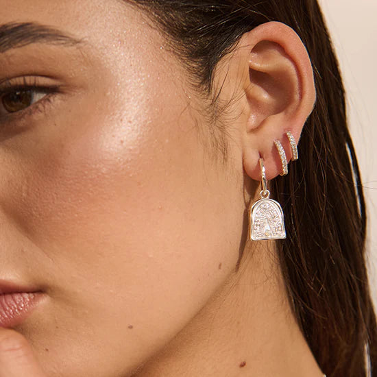 Murkani Rainbow Spirit Hoop Earrings Sterling Silver