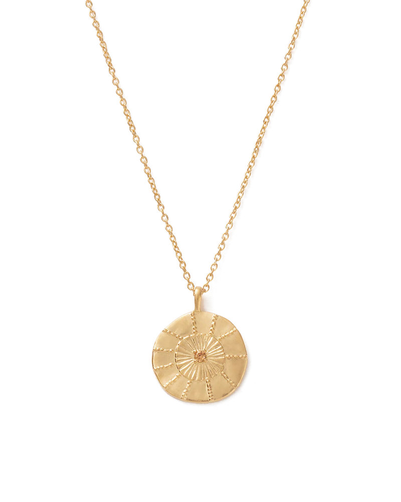 Kirstin Ash Tangerine Coin Necklace 18k Gold Plate