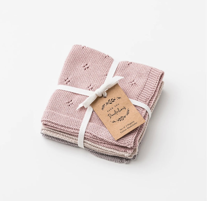 Over the Dandelions Knitted Cotton Wash Cloths