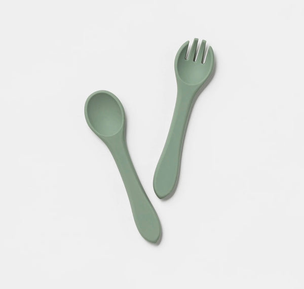 SILICONE FORK & SPOON SET