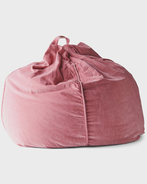 DUSTY ROSE VELVET BEAN BAG