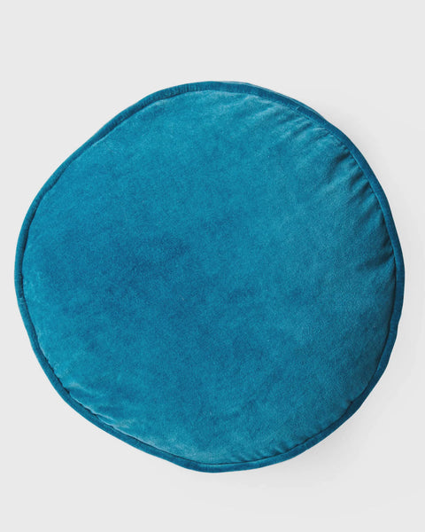 LAGOON TEAL VELVET PEA CUSHION