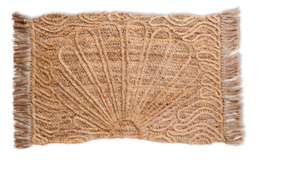 SHELL WE JUTE FLOOR MAT